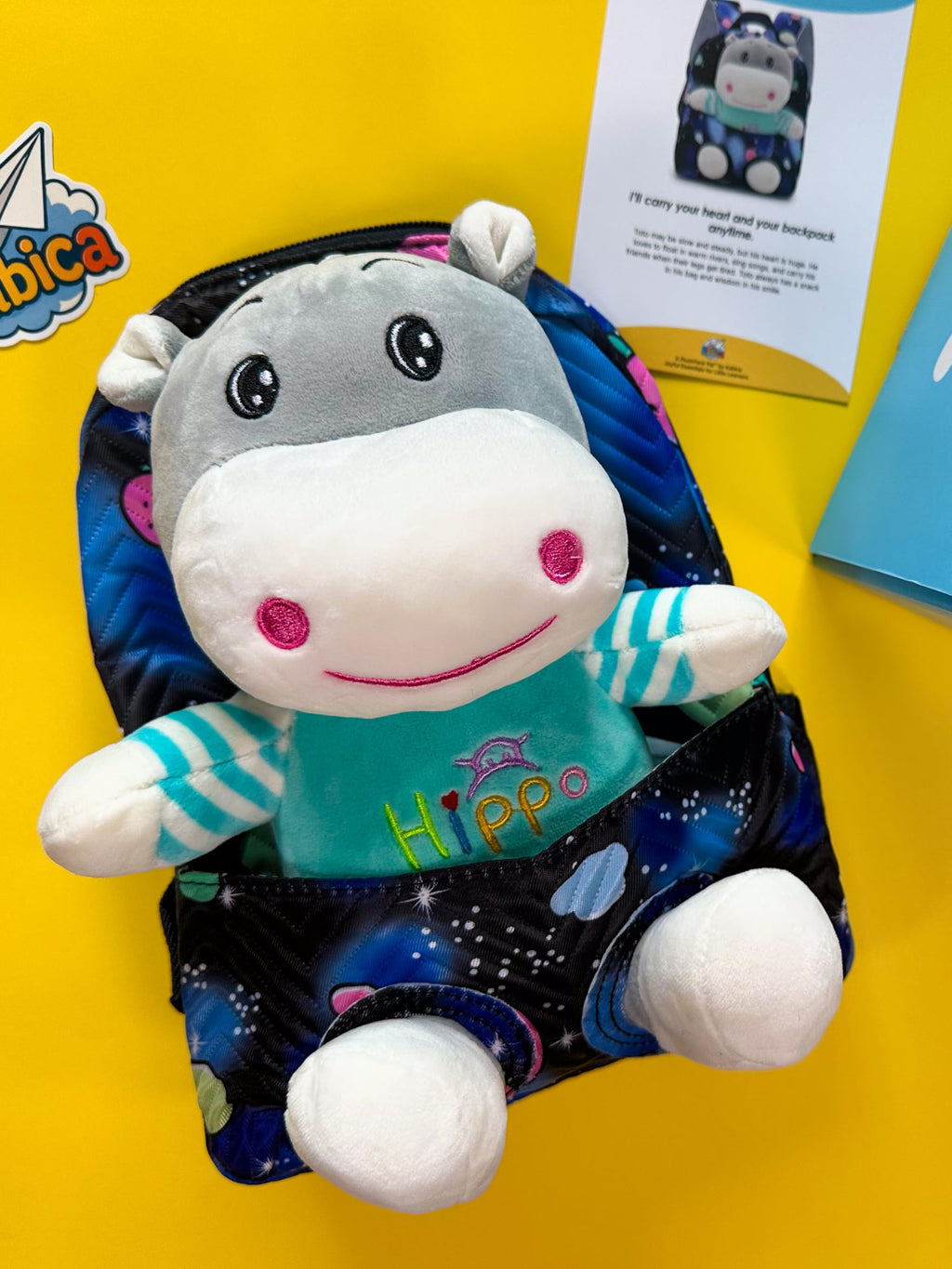 Toto the Hippo - PlushPack Pal 2-in-1 Stuffed Animal Backpack